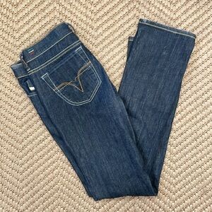 Diseal Jeans - Made in Italy Skinny Slim Low Slung Straight Denim Jeans Blue 29